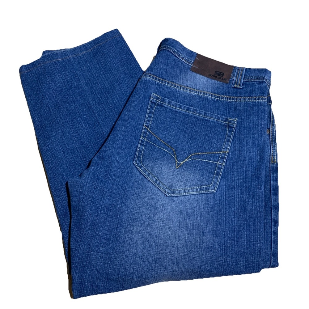 Royal Blue Mens Straight Denim Blue Jeans - Size 40x32‎ Actual 40x28 Clean!!